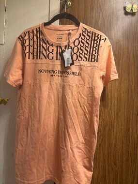 Nothing Impossible Peach Crewneck Tee - Men